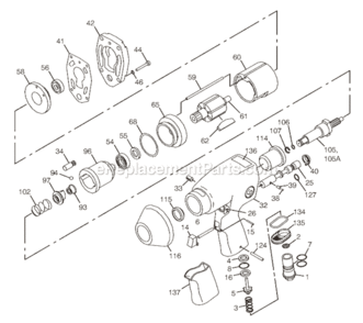 Page A Diagram and Parts List for CP726H T025114 Chicago Pneumatic Wrench